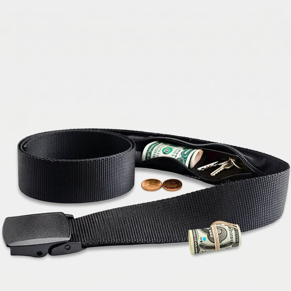 SafeStash Hidden Money Belt for Travel – Secret Zip Cash Pocket