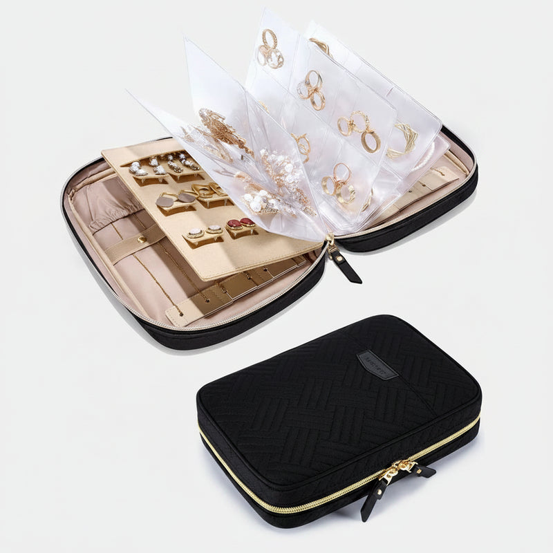 Jewelry Travel Organizer Portable jewelry travel organizer for rings earrings and necklaces - travel gear