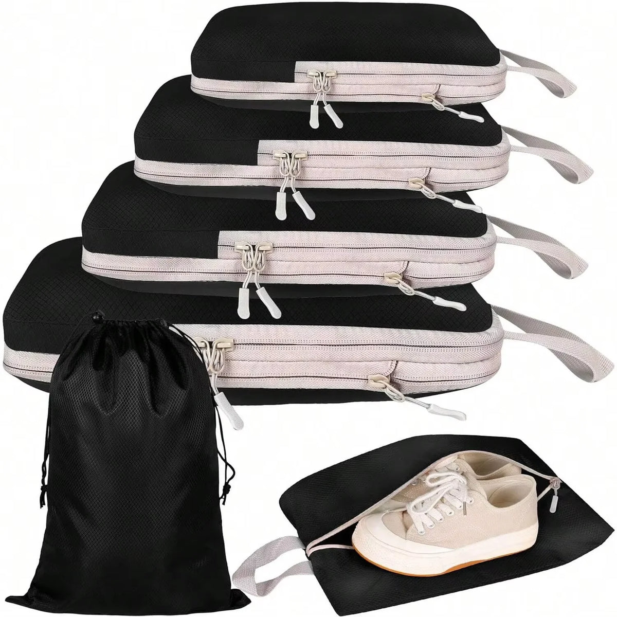LitePack waterproof packing cubes close-up YKK zipper water-resistant detail