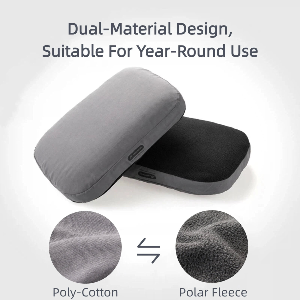 Memory foam travel pillow compressed small size carry-on bag compatible