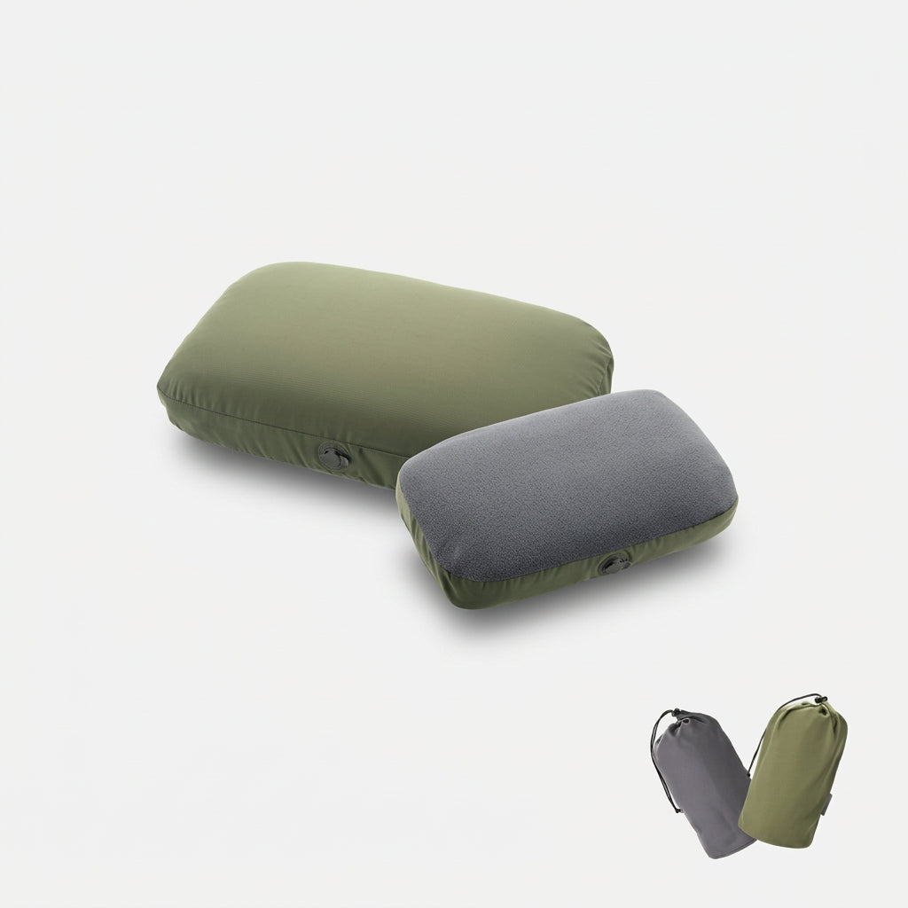 Memory foam travel pillow grey washable cover compact travel pillow Australia