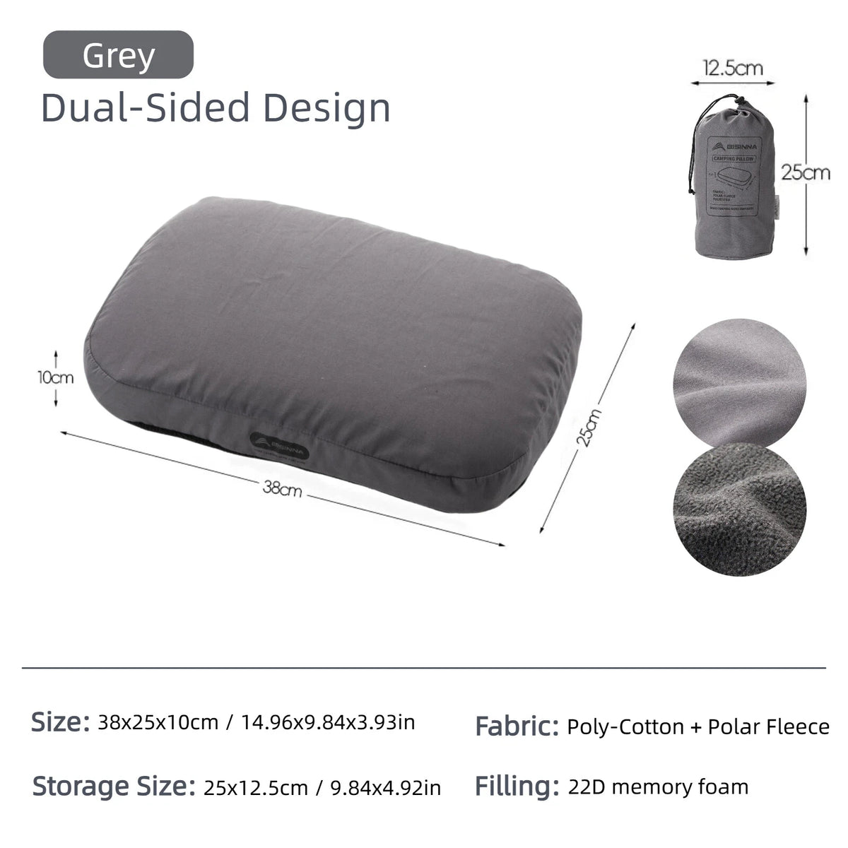 Trip Topp memory foam travel pillow portable pillow with removable cover Australia