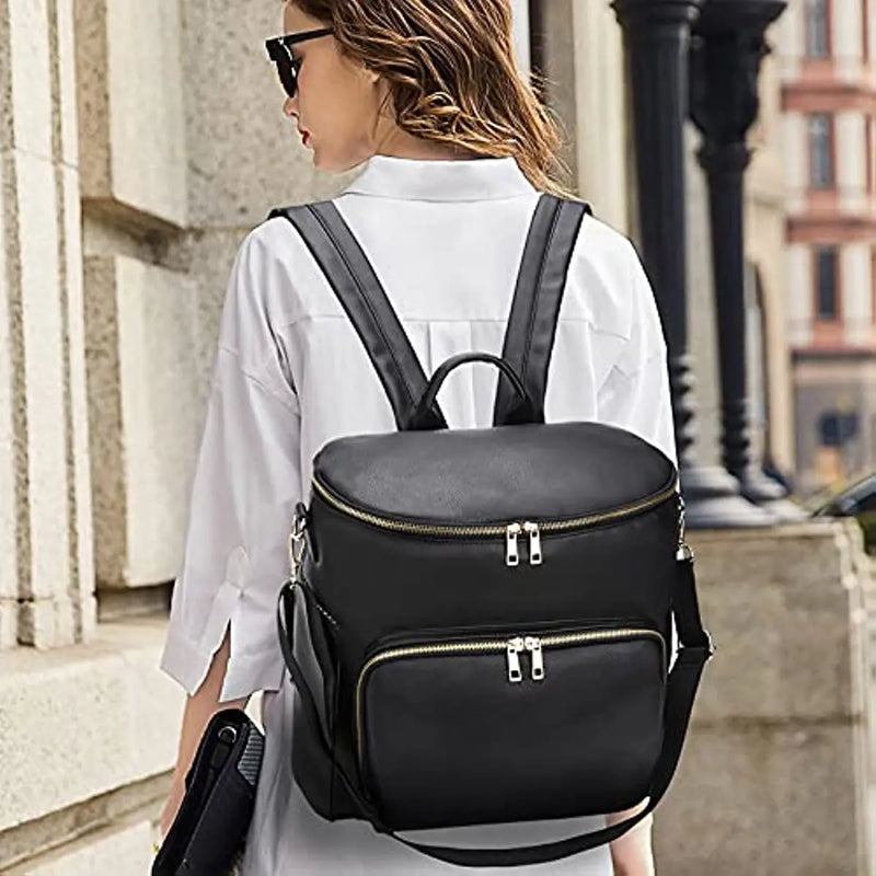 MommyLuxe convertible leather diaper backpack in use family travel Australia