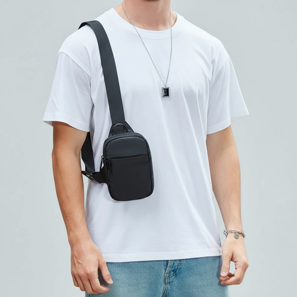 Mini Sling Cross Bag MoveLite small travel sling bag for essentials and security - travel essentials