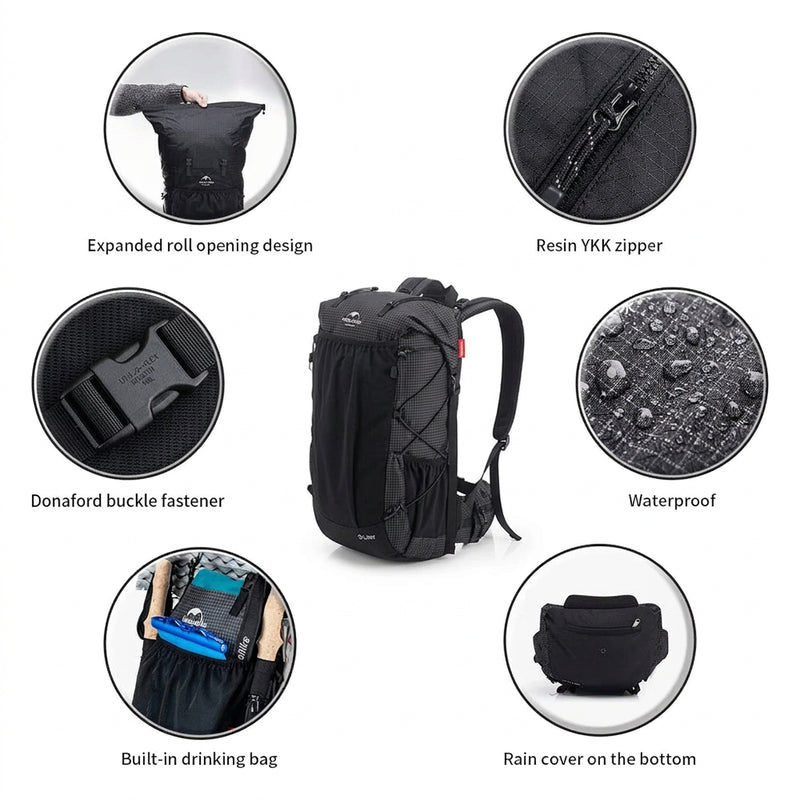 Trip Topp Naturehike 60 5L hiking backpack packed for multi-day outdoor adventure