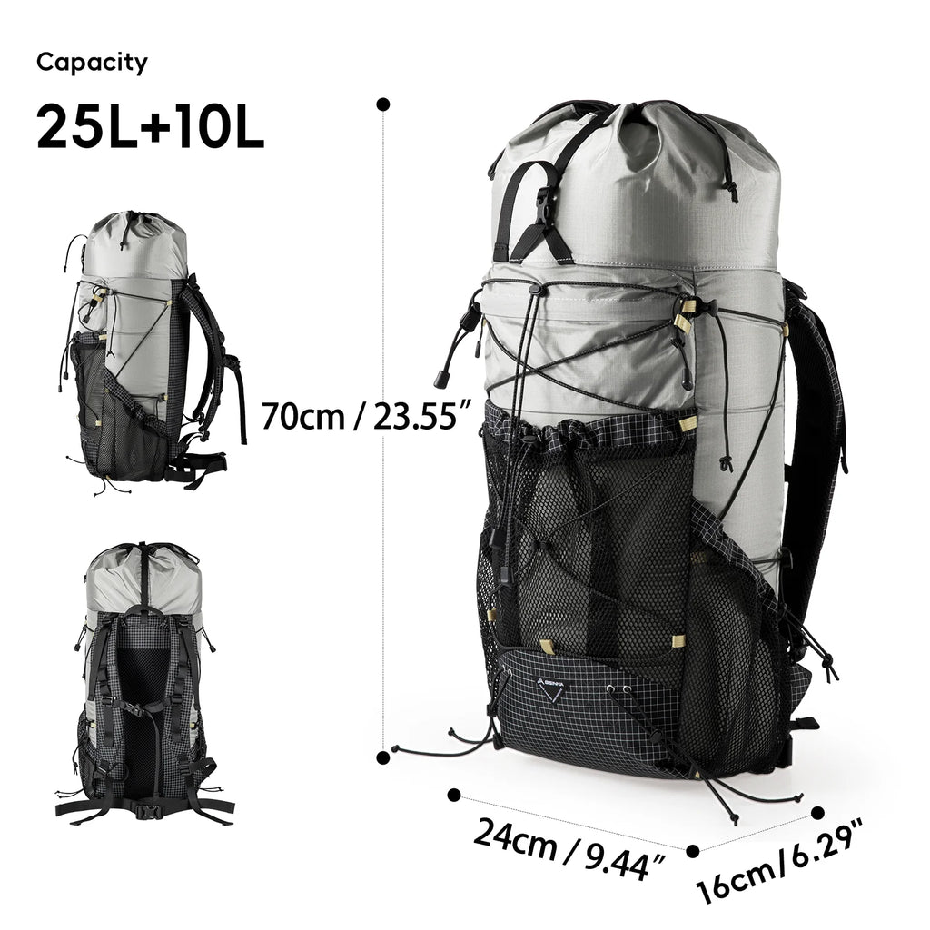 NomadPeak™ Ultralight Hiking & Climbing Backpack – back view