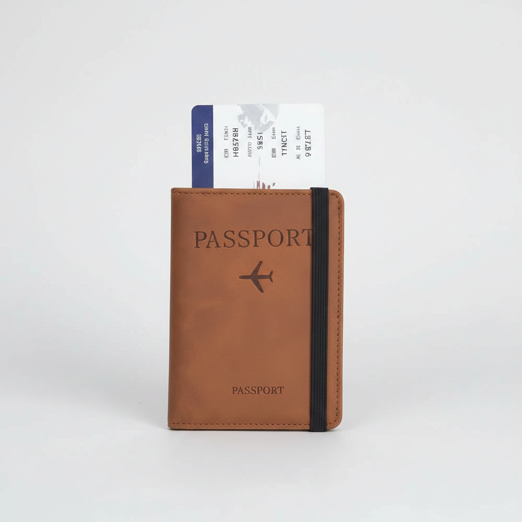 Passport Holder Wallet Compact travel passport holder with RFID protection - travel security accessories