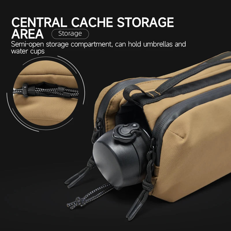PeakCarry waterproof crossbody pack in use city travel airport Australia