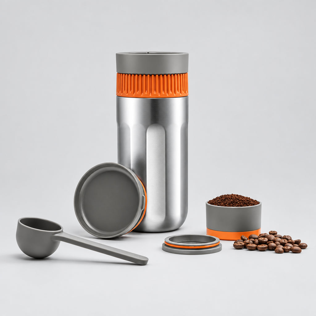 Pipamoka portable travel coffee maker vacuum pressure brewing stainless steel travel mug Australia