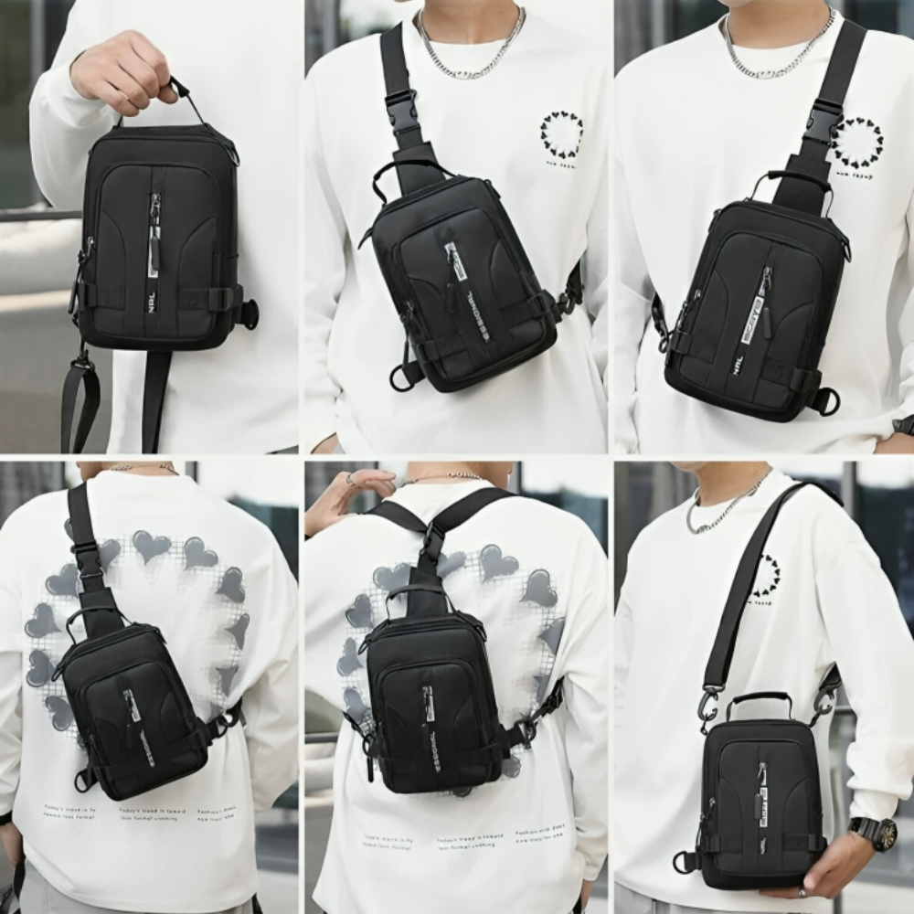 Anti-theft Chest Shoulder Backpack USB Port Bag