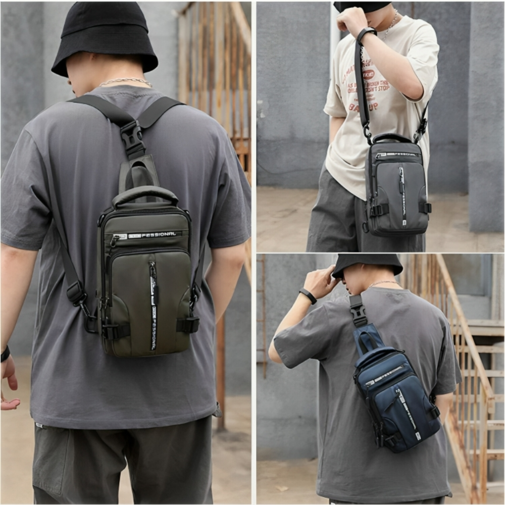 Anti-theft Chest Shoulder Backpack USB Port Bag