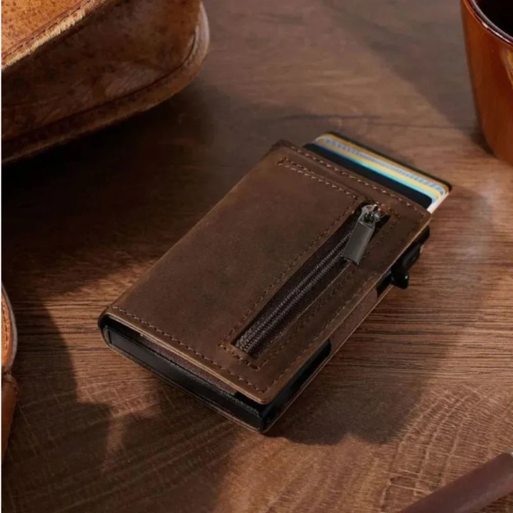 Front view of the ZenShield Card Wallet RFID Blocking - travel security accessories