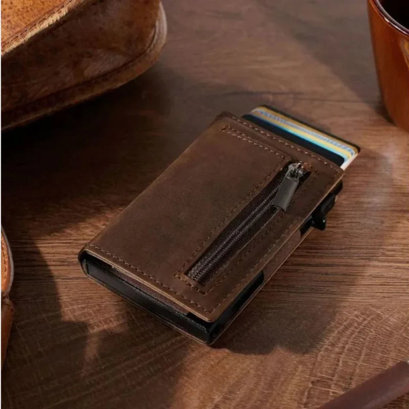Front view of the ZenShield Card Wallet RFID Blocking - travel security accessories