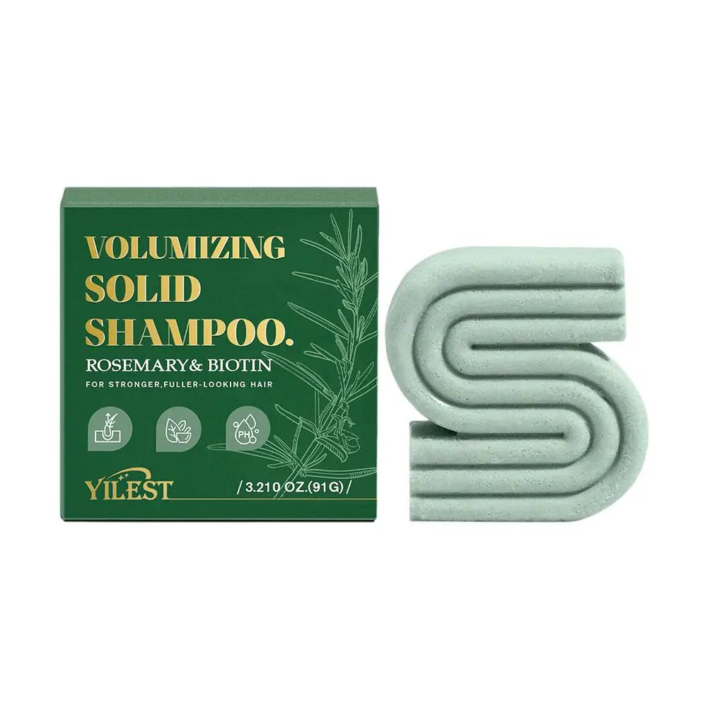 YILEST volumizing solid shampoo with packaging on a white background