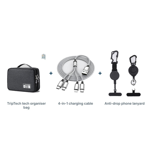 Tech Organiser Kit, 3-Piece Bundle
