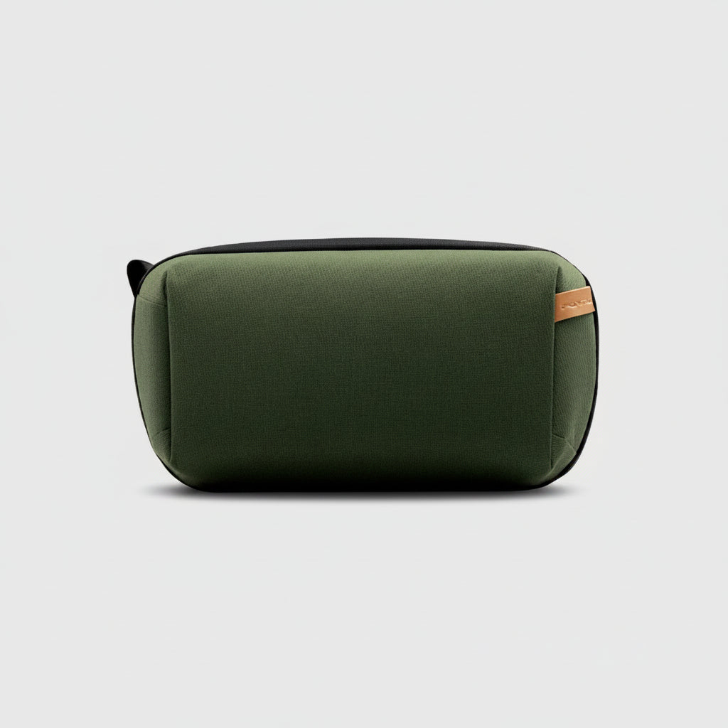 CarryOn Tech Green tech pouch with brown accent - travel bag