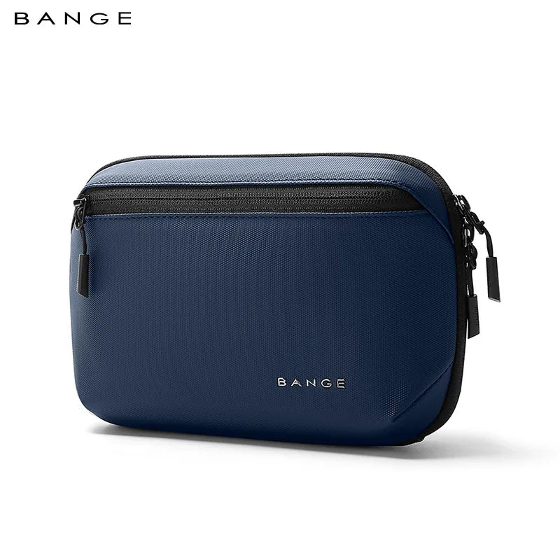 Cable organiser bag side view dual zipper Oxford fabric compact 350g