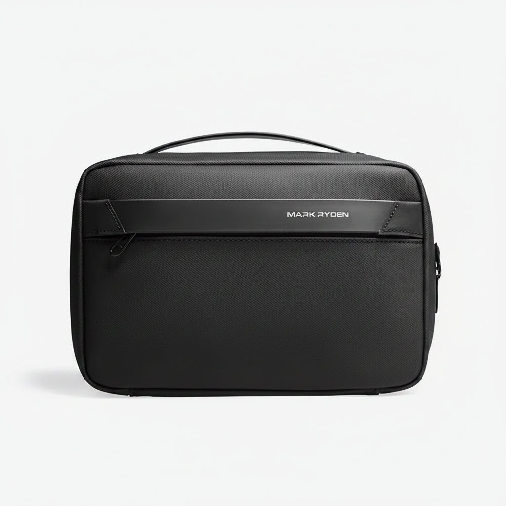travel toiletry bag black front product image